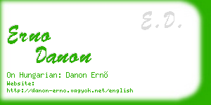 erno danon business card